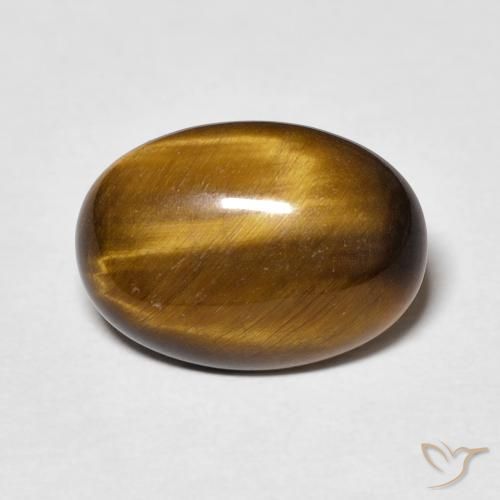 4.47ct 天然 暖棕 虎眼石, 椭圆形, 不透明