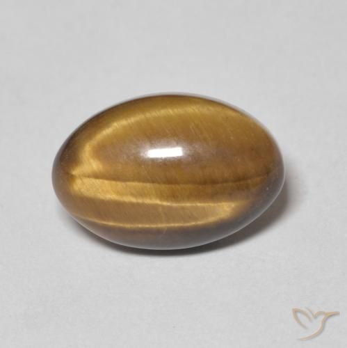 3.71ct 天然 暖棕 虎眼石, 椭圆形, 不透明