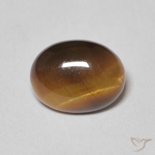 1.78ct 天然 金棕色 虎眼石, 椭圆形, 不透明