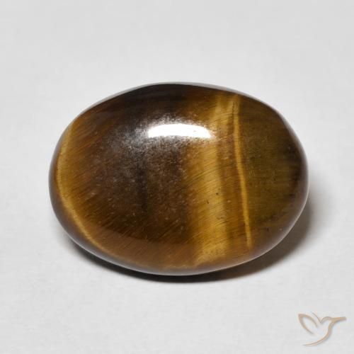 8.66ct 天然 暖棕 虎眼石, 椭圆形, 不透明
