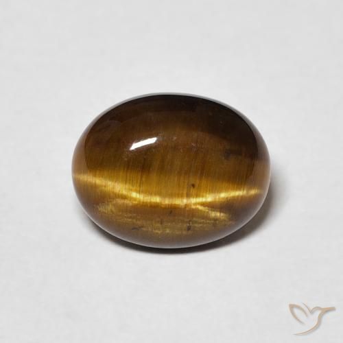 1.68ct 天然 暖棕 虎眼石, 椭圆形, 不透明