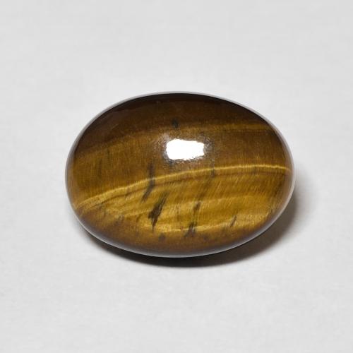5.06ct 天然 金棕色 虎眼石, 椭圆形, 不透明