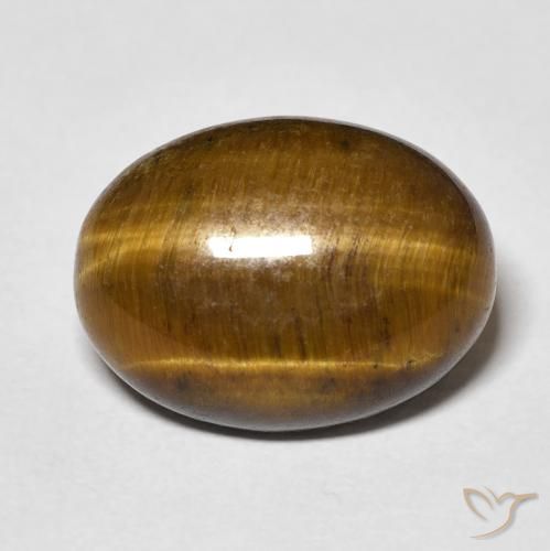 9.46ct 天然 金棕色 虎眼石, 椭圆形, 不透明