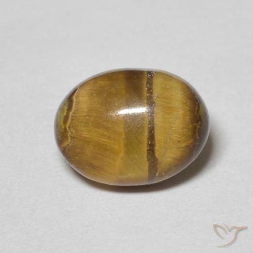 1.60ct 天然 暖棕 虎眼石, 椭圆形, 不透明