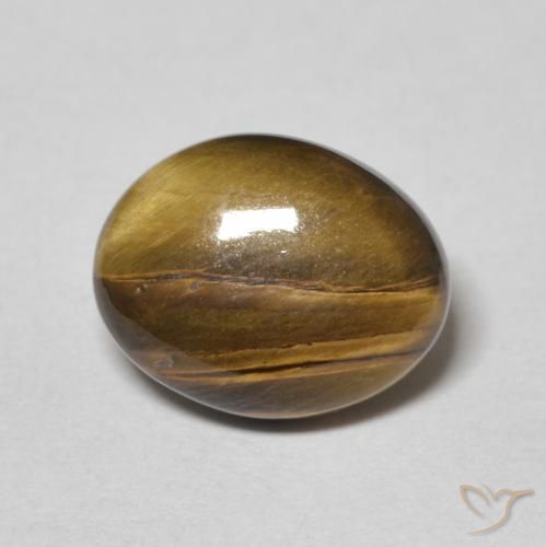 3.27ct 天然 金棕色 虎眼石, 椭圆形, 不透明