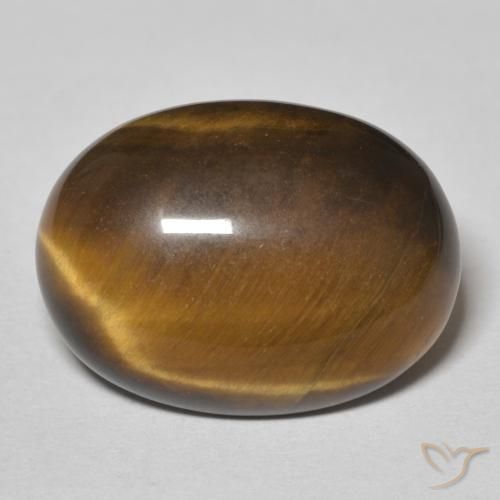 13.59ct 天然 金棕色 虎眼石, 椭圆形, 不透明
