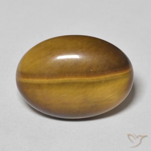 9.64ct 天然 暖棕 虎眼石, 椭圆形, 不透明