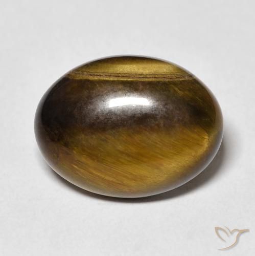 8.99ct 天然 金棕色 虎眼石, 椭圆形, 不透明