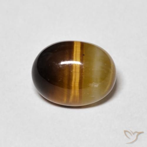 1.82ct 天然 金棕色 虎眼石, 椭圆形, 不透明