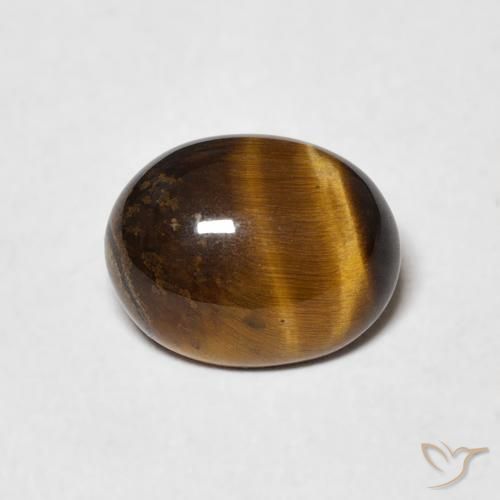 1.71ct 天然 黄棕色 虎眼石, 椭圆形, 不透明