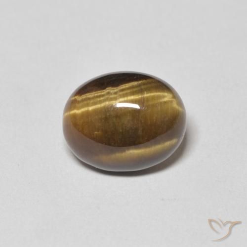 3.85ct 天然 金棕色 虎眼石, 椭圆形, 不透明