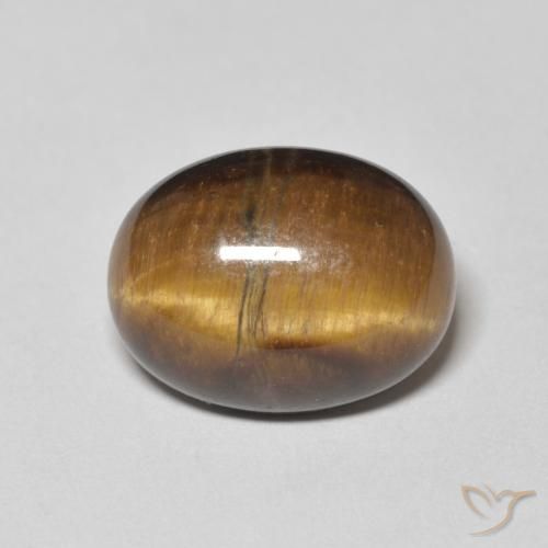 10.44ct 天然 中褐色 虎眼石, 椭圆形, 不透明