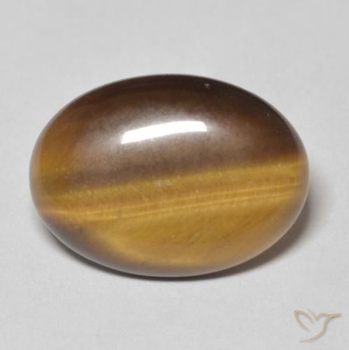 9.15ct 天然 中褐色 虎眼石, 椭圆形, 不透明