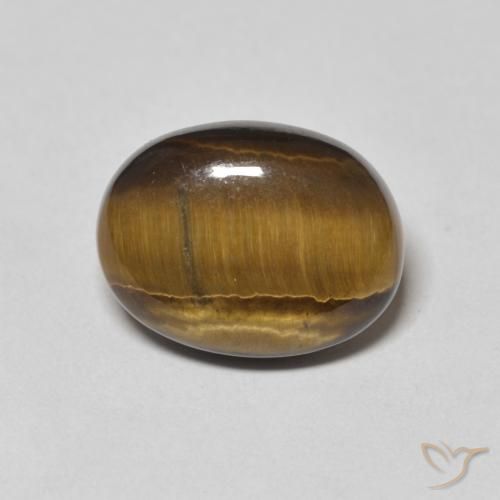 8.99ct 天然 中褐色 虎眼石, 椭圆形, 不透明