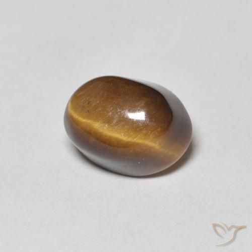 4.94克拉天然虎眼石，椭圆形，不透明