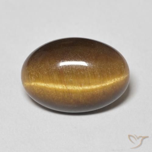 5.56ct 天然 暖棕 虎眼石, 椭圆形, 不透明