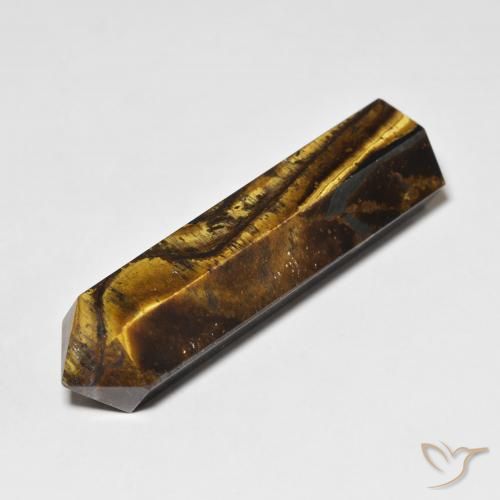 36.44ct 天然 黄棕色 虎眼石, 花式切割, 不透明