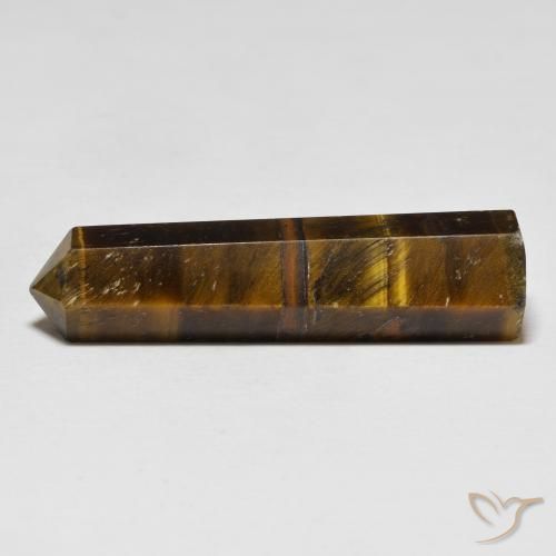 26.11克拉天然棕色Tiger's Eye，异形，37×10毫米，不透明