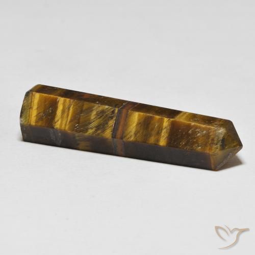 26.11克拉天然棕色Tiger's Eye，异形，37×10毫米，不透明