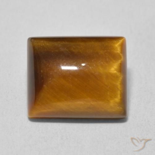 6.18ct 天然 暖棕 虎眼石, 狭长方形, 不透明
