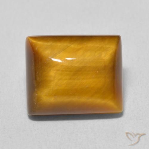 6.15ct 天然 Medium Light-Brown 虎眼石, 狭长方形, 不透明
