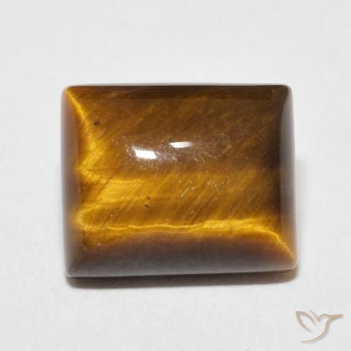 6.08ct 天然 姜饼布朗 虎眼石, 狭长方形, 不透明
