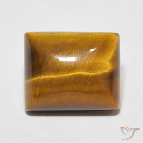 6.24ct 天然 黄棕色 虎眼石, 狭长方形, 不透明