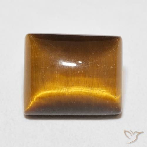 6.30ct 天然 暖棕 虎眼石, 狭长方形, 不透明