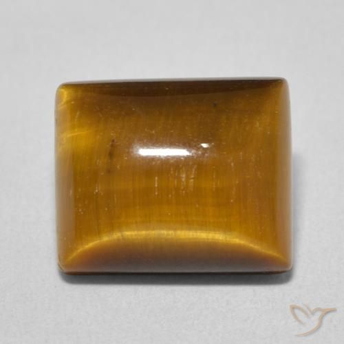 6.23ct 天然 金棕色 虎眼石, 狭长方形, 不透明
