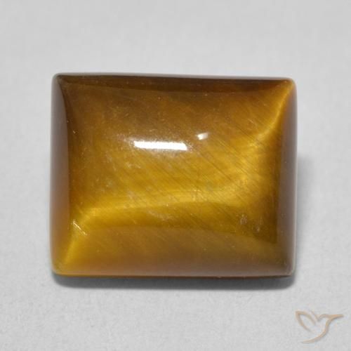 6.16ct 天然 Medium Light-Brown 虎眼石, 狭长方形, 不透明