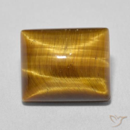 6.25ct 天然 暖棕 虎眼石, 狭长方形, 不透明