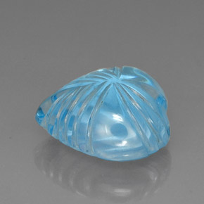 27.79克拉天然托帕石，心形，19.3×18毫米，透明