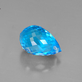 2.23克拉天然托帕石，水滴珠形切工，8.6×5.7毫米，VVS