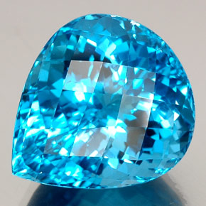 34.57克拉天然托帕石，梨形，20.9×18.7毫米，IF