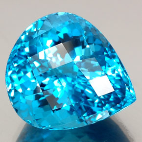 34.57克拉天然托帕石，梨形，20.9×18.7毫米，IF