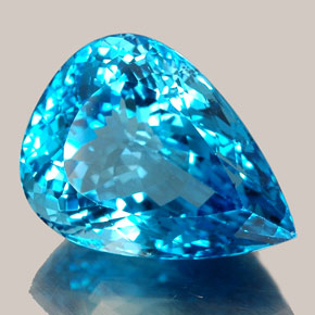 36.61克拉天然托帕石，梨形，23.8×17.6毫米，IF