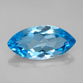 6.60克拉天然托帕石，马眼形，18.1×9.1毫米，IF