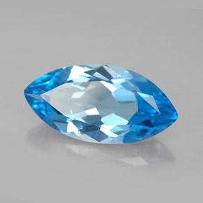 6.60克拉天然托帕石，马眼形，18.1×9.1毫米，IF