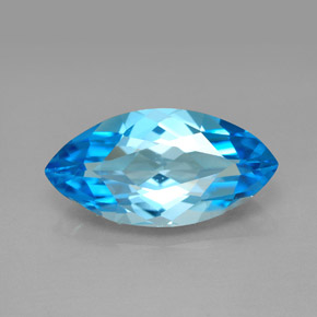 6.54克拉天然托帕石，马眼形，17.9×9.1毫米，VVS