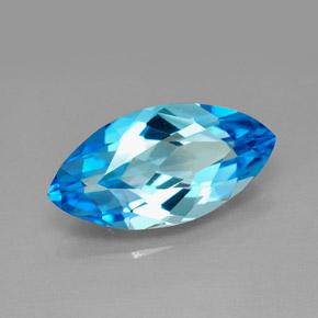 6.54克拉天然托帕石，马眼形，17.9×9.1毫米，VVS