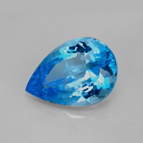 7.87克拉天然托帕石，梨形，15.2×10.7毫米，VVS