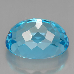 9.91克拉天然托帕石，椭圆形切割，14×10.5毫米，VVS