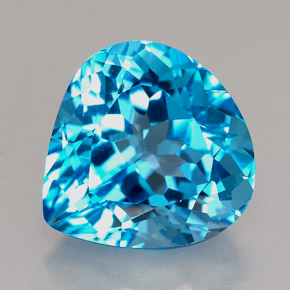 7.44克拉天然托帕石，梨形，12.4×12.1毫米，IF