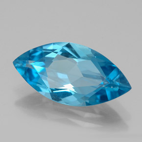 5.68克拉天然托帕石，马眼形，18.1×9.1毫米，VVS-VS