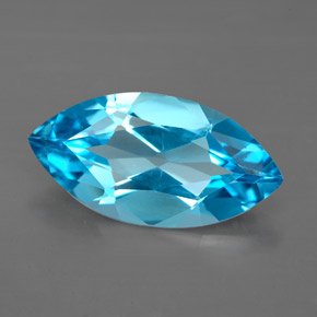 5.75克拉天然托帕石，马眼形，18.1×9.1毫米，VVS