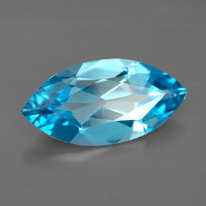 5.75克拉天然托帕石，马眼形，18.1×9.1毫米，VVS