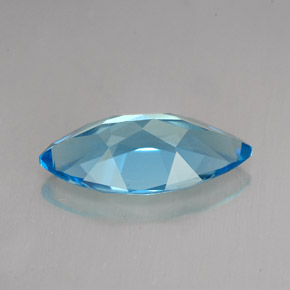6.83克拉天然托帕石，马眼形，18×9.2毫米，VVS-VS