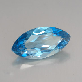 6.80克拉天然托帕石，马眼形，18.1×9.1毫米，VVS-VS