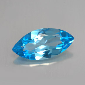 5.94克拉天然托帕石，马眼形，17.9×8.7毫米，VVS-VS