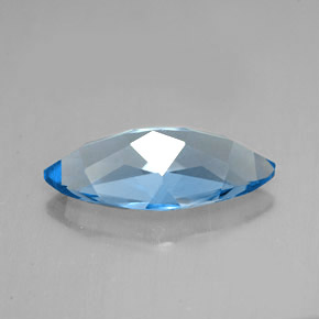 6.35克拉天然托帕石，马眼形，18×9.1毫米，VVS-VS